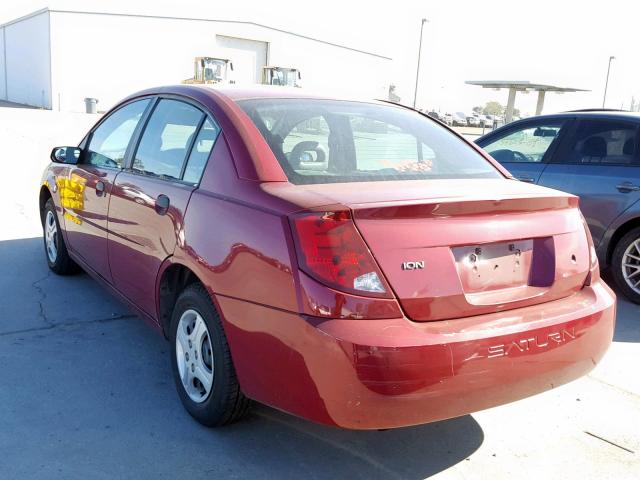 1G8AG52F84Z144860 - 2004 SATURN ION LEVEL BURGUNDY photo 3