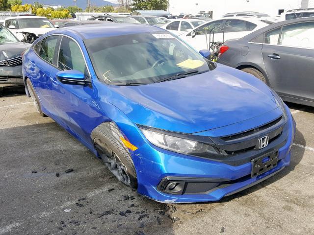 19XFC2F89KE201190 - 2019 HONDA CIVIC SPOR BLUE photo 1