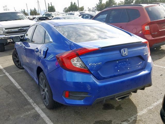 19XFC2F89KE201190 - 2019 HONDA CIVIC SPOR BLUE photo 3