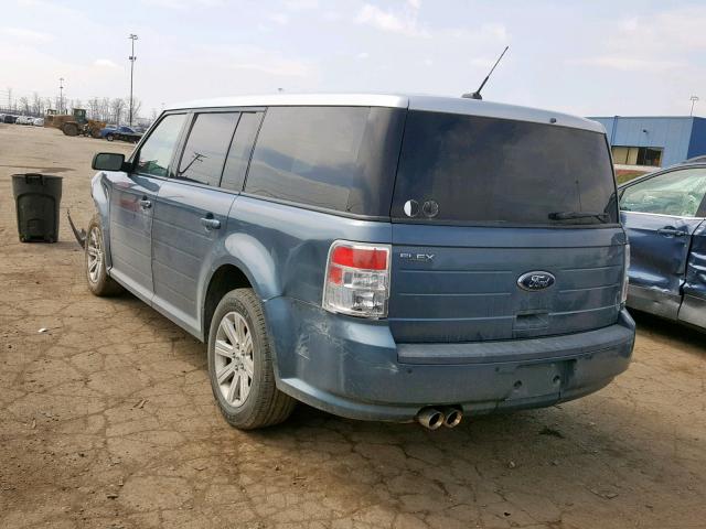 2FMGK5BC0ABB22463 - 2010 FORD FLEX SE BLUE photo 3