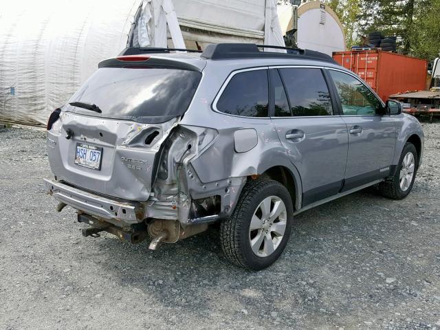 4S4BRJLC2A2351682 - 2010 SUBARU OUTBACK 3. SILVER photo 4