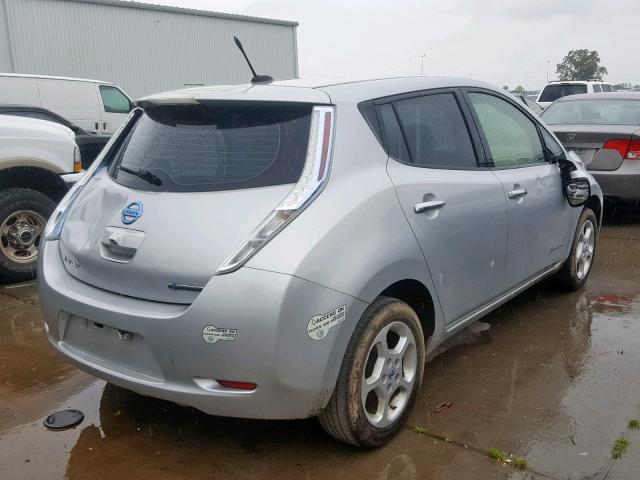 JN1AZ0CP9CT019932 - 2012 NISSAN LEAF SV SILVER photo 4