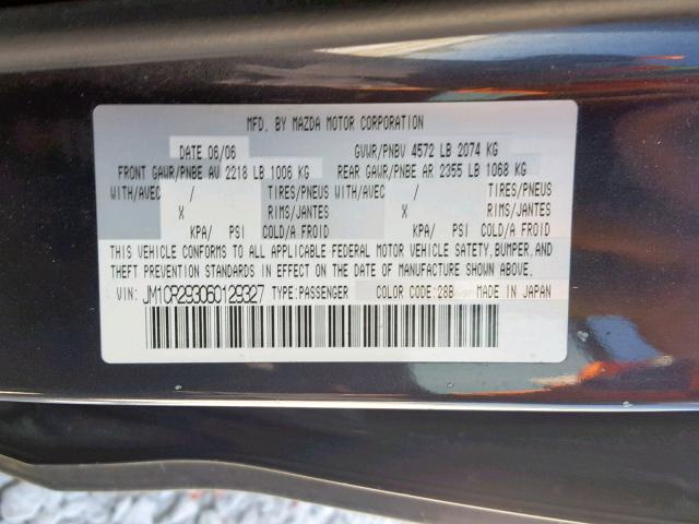 JM1CR293060129327 - 2006 MAZDA 5 GRAY photo 10