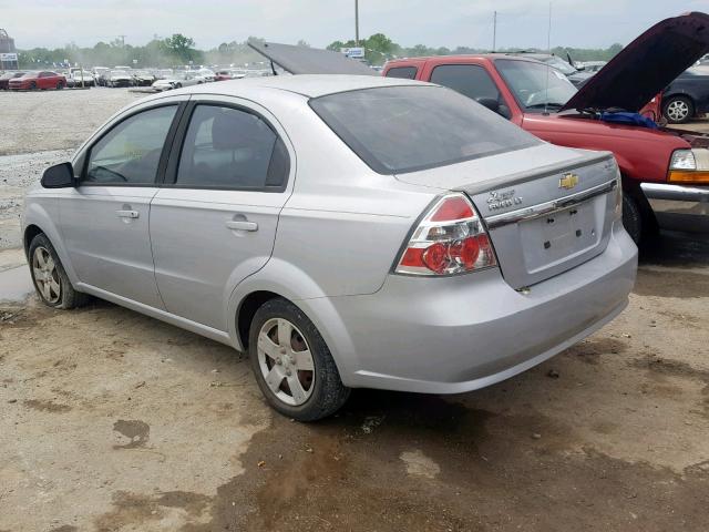 KL1TD5DE8AB070024 - 2010 CHEVROLET AVEO LS SILVER photo 3