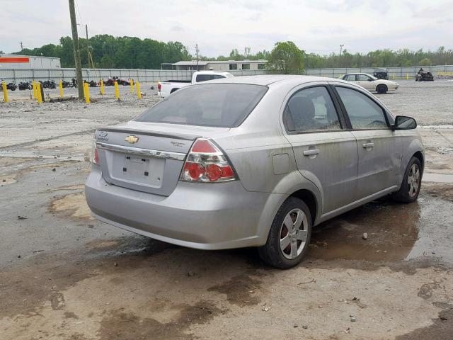 KL1TD5DE8AB070024 - 2010 CHEVROLET AVEO LS SILVER photo 4