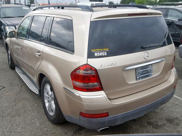 4JGBF71E07A132976 - 2007 MERCEDES-BENZ GL 450 4MA GOLD photo 3