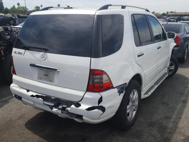 4JGAB57EX5A559954 - 2005 MERCEDES-BENZ ML 350 WHITE photo 4