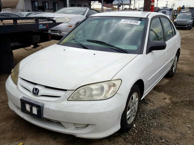 1HGEN26424L000276 - 2004 HONDA CIVIC GX WHITE photo 2