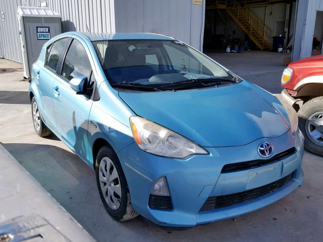 JTDKDTB3XC1013908 - 2012 TOYOTA PRIUS C BLUE photo 1