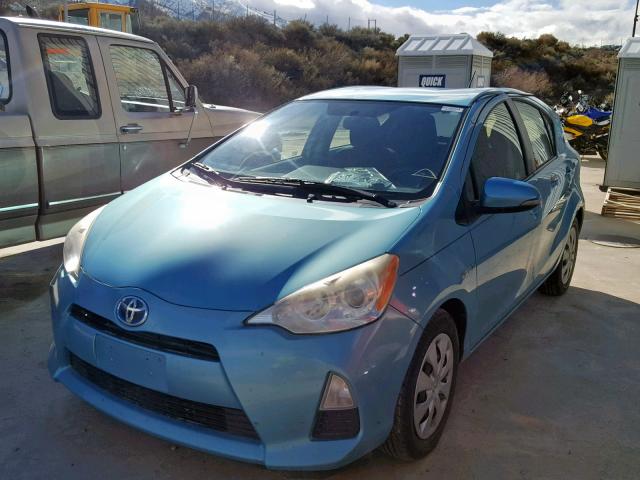 JTDKDTB3XC1013908 - 2012 TOYOTA PRIUS C BLUE photo 2