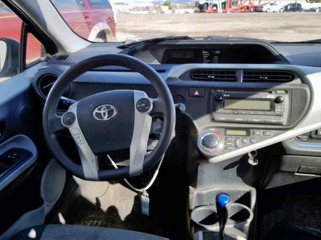 JTDKDTB3XC1013908 - 2012 TOYOTA PRIUS C BLUE photo 9