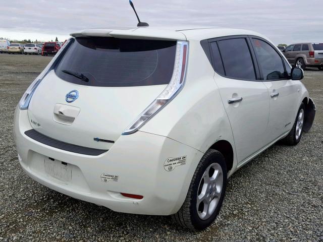 JN1AZ0CP4CT016260 - 2012 NISSAN LEAF SV WHITE photo 4