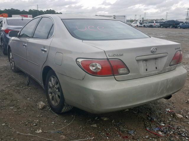 JTHBF30G630115551 - 2003 LEXUS ES 300 SILVER photo 3