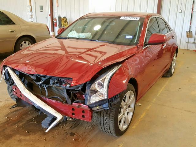 1G6AA5RA5D0121500 - 2013 CADILLAC ATS RED photo 2