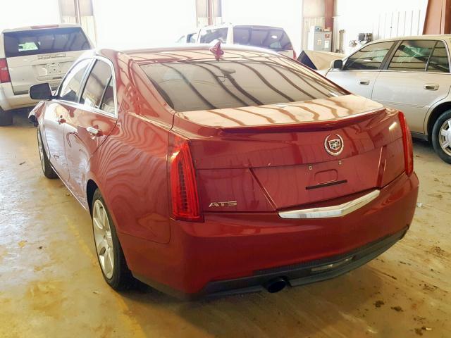 1G6AA5RA5D0121500 - 2013 CADILLAC ATS RED photo 3