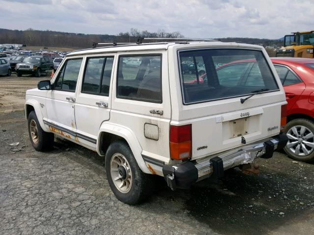 1JCML7848HT186226 - 1987 JEEP CHEROKEE L WHITE photo 3