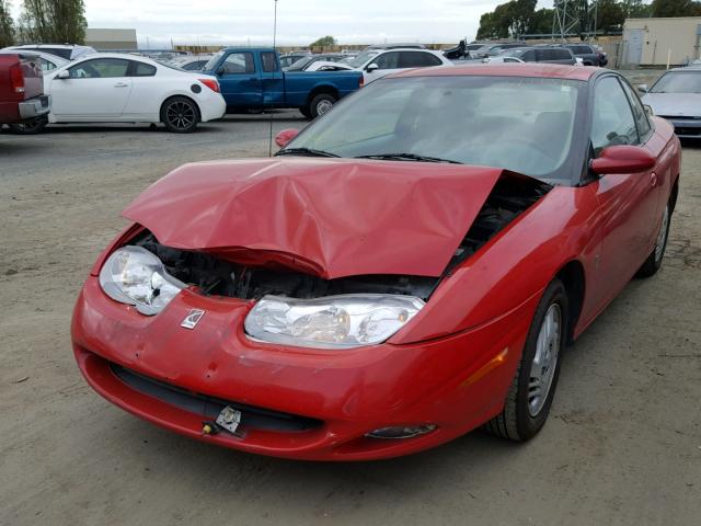 1G8ZY14721Z321025 - 2001 SATURN SC2 RED photo 2