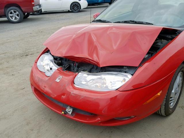 1G8ZY14721Z321025 - 2001 SATURN SC2 RED photo 9