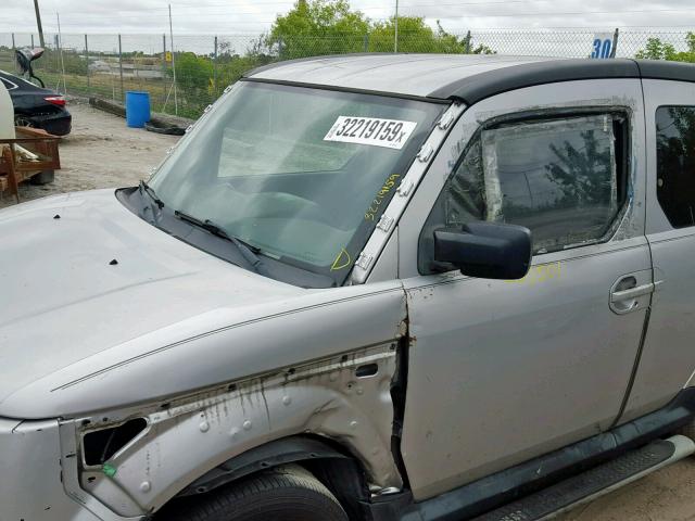 5J6YH18728L009144 - 2008 HONDA ELEMENT EX SILVER photo 9