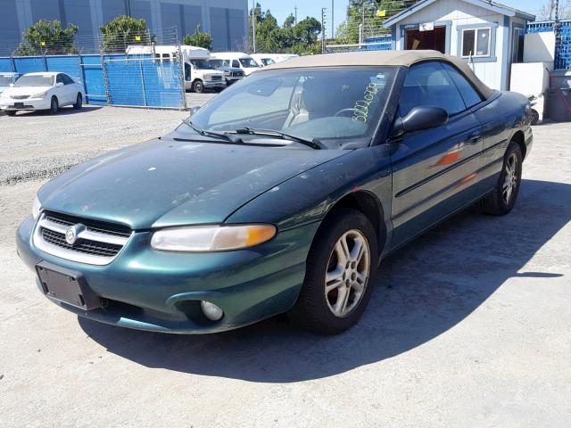 3C3EL55H2VT548640 - 1997 CHRYSLER SEBRING JX GREEN photo 2