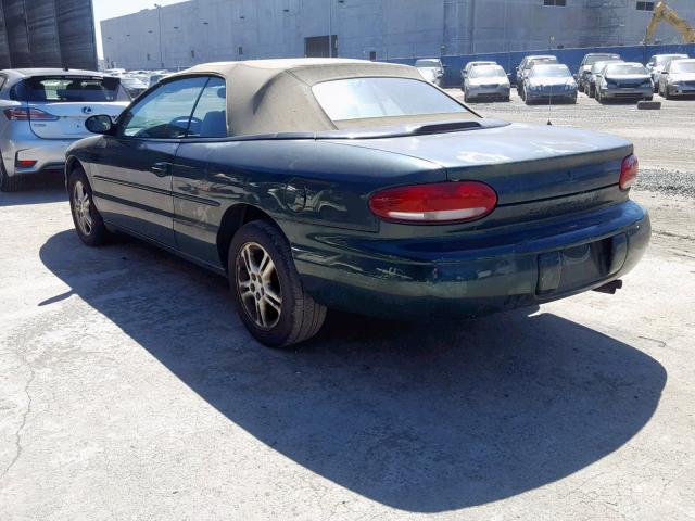 3C3EL55H2VT548640 - 1997 CHRYSLER SEBRING JX GREEN photo 3