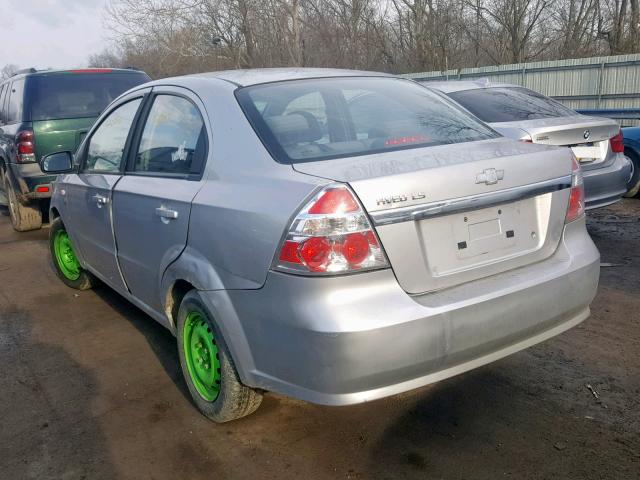 KL1TD566X8B140414 - 2008 CHEVROLET AVEO BASE ვერცხლისფერი ფოტო 3