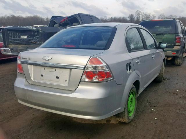 KL1TD566X8B140414 - 2008 CHEVROLET AVEO BASE ვერცხლისფერი ფოტო 4