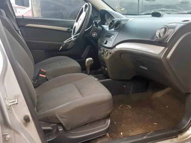 KL1TD566X8B140414 - 2008 CHEVROLET AVEO BASE ვერცხლისფერი ფოტო 5