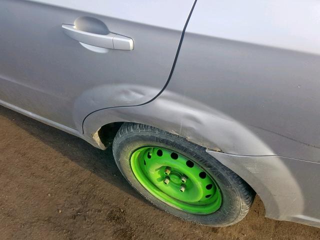 KL1TD566X8B140414 - 2008 CHEVROLET AVEO BASE ვერცხლისფერი ფოტო 9