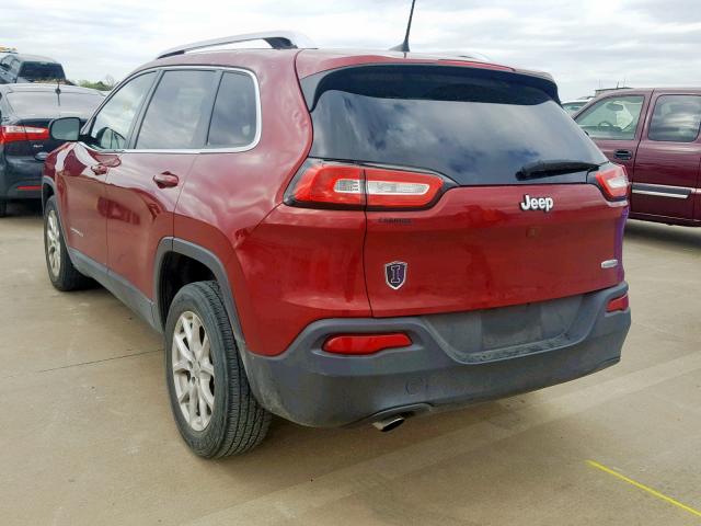 1C4PJLCB9GW177731 - 2016 JEEP CHEROKEE L MAROON photo 3