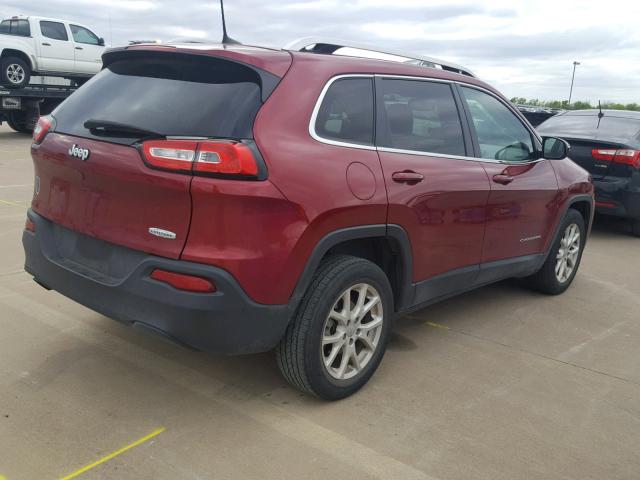 1C4PJLCB9GW177731 - 2016 JEEP CHEROKEE L MAROON photo 4