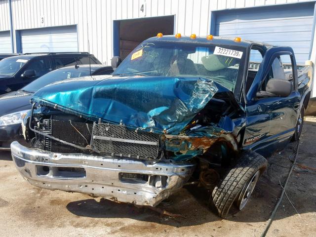 3B7KF22D1WG115326 - 1998 DODGE RAM 2500 GREEN photo 2