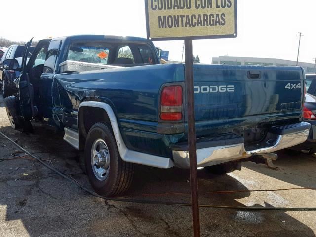 3B7KF22D1WG115326 - 1998 DODGE RAM 2500 GREEN photo 3