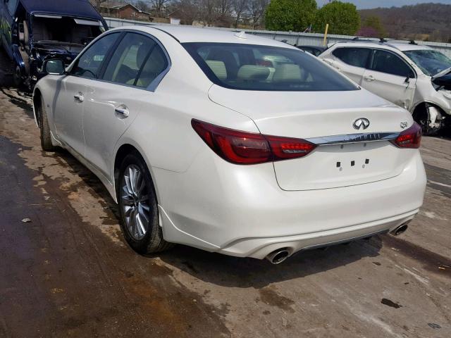 JN1EV7AP2JM352294 - 2018 INFINITI Q50 LUXE WHITE photo 3