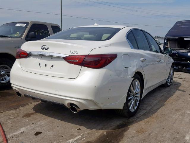 JN1EV7AP2JM352294 - 2018 INFINITI Q50 LUXE WHITE photo 4