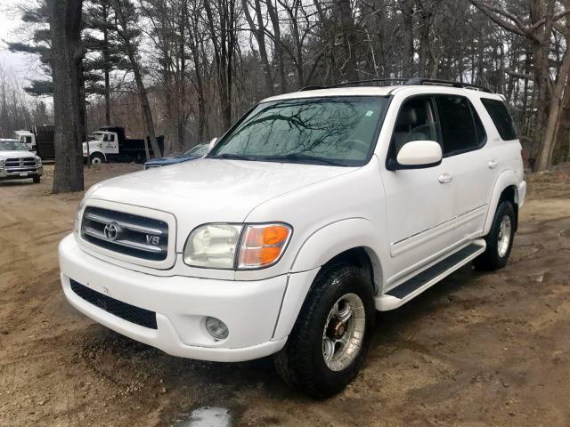 5TDBT48A42S093559 - 2002 TOYOTA SEQUOIA LI WHITE photo 2