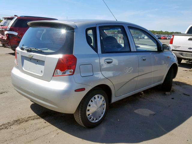 KL1TD626X4B175461 - 2004 CHEVROLET AVEO GRAY photo 4