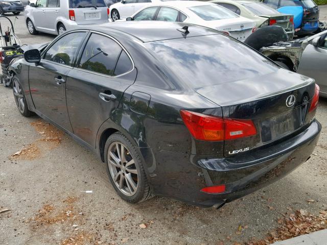 JTHBK262185071213 - 2008 LEXUS IS 250 BLACK photo 3