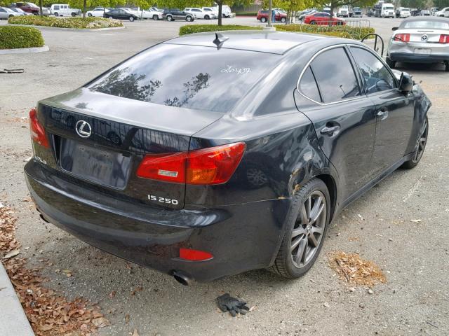 JTHBK262185071213 - 2008 LEXUS IS 250 BLACK photo 4