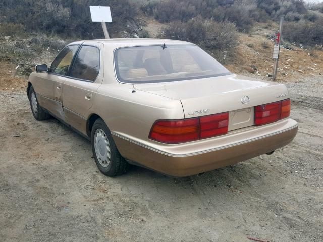 JT8UF11EXN0114481 - 1992 LEXUS LS 400 GOLD photo 3