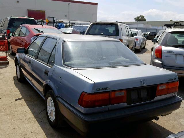 JHMCA5620KC090203 - 1989 HONDA ACCORD DX BLUE photo 3