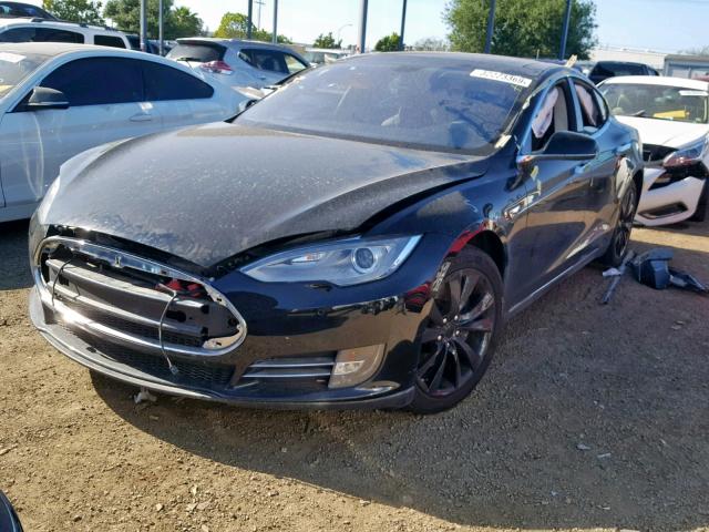 5YJSA1CP0DFP26808 - 2013 TESLA MODEL S BLACK photo 2