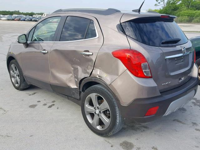 KL4CJCSB8EB656348 - 2014 BUICK ENCORE BROWN photo 3