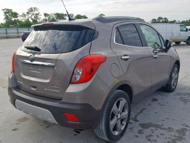 KL4CJCSB8EB656348 - 2014 BUICK ENCORE BROWN photo 4