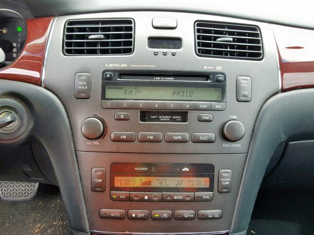 JTHBF30G430140433 - 2003 LEXUS ES 300 SILVER photo 9