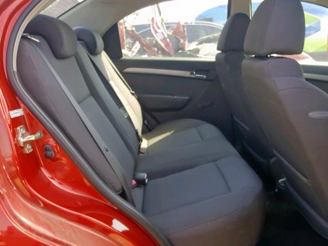 KL1TD56E29B633108 - 2009 CHEVROLET AVEO LS RED photo 6