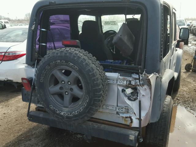 1J4FA29176P749001 - 2006 JEEP WRANGLER / SILVER photo 10