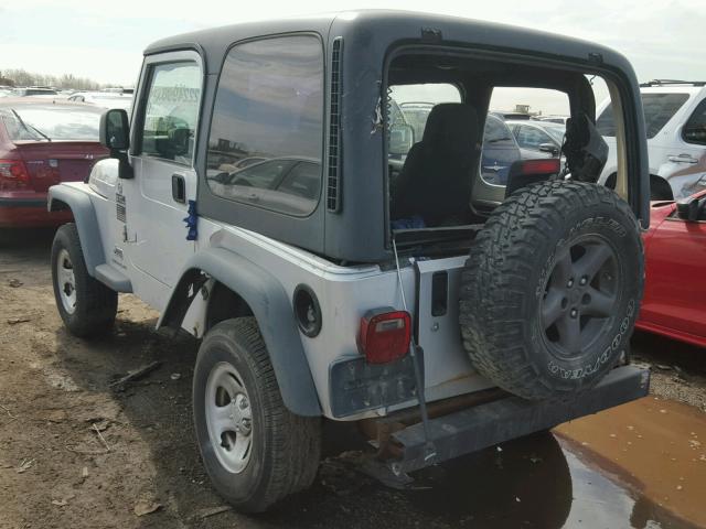 1J4FA29176P749001 - 2006 JEEP WRANGLER / SILVER photo 3