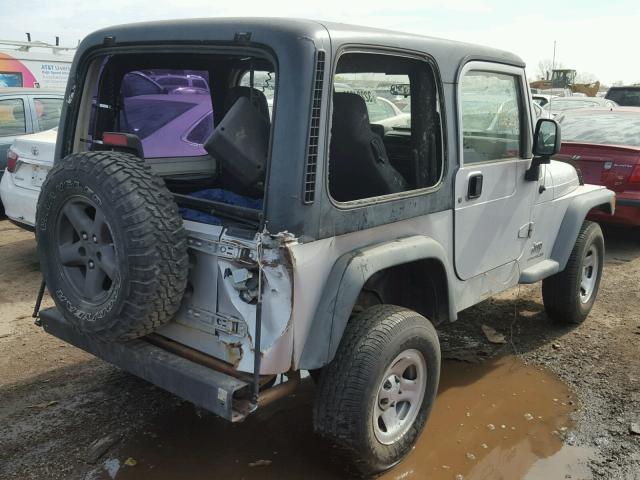 1J4FA29176P749001 - 2006 JEEP WRANGLER / SILVER photo 4