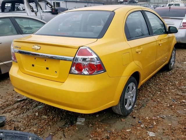 KL1TD5DEXBB128684 - 2011 CHEVROLET AVEO LS YELLOW photo 4